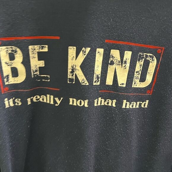 EUC Navy Blue 'Be Kind' Sweatshirt Small #316 - Picture 3 of 7